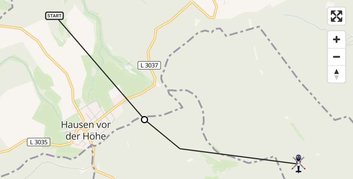 Flugroute Polizeihubschrauber Schlangenbad - Eltville am Rhein, 20 August 2026, 08:11