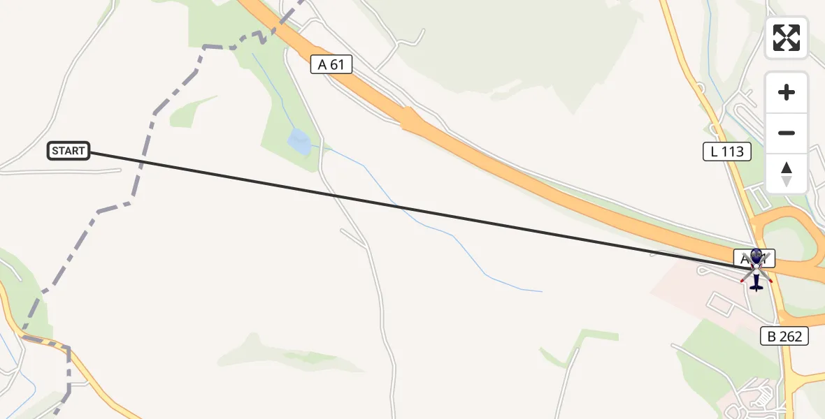 Flugroute Polizeihubschrauber Bell - Mendig, 20 August 2026, 08:18