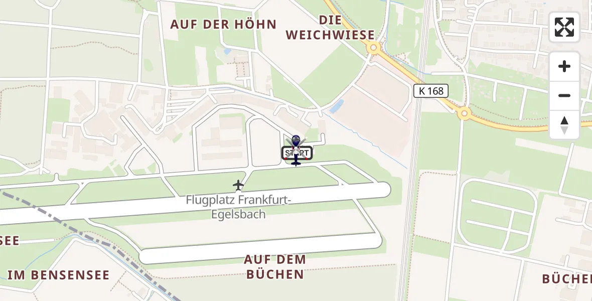 Flugroute Polizeihubschrauber Flughafen Frankfurt-Egelsbach - Flughafen Frankfurt-Egelsbach, 20 August 2026, 09:06