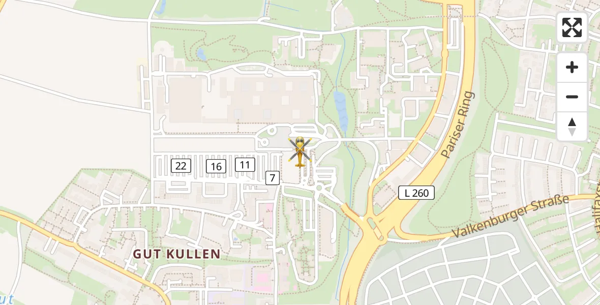 Flugroute Rettungshubschrauber Aachen Hospital - Aachen Hospital, 20 August 2026, 09:46