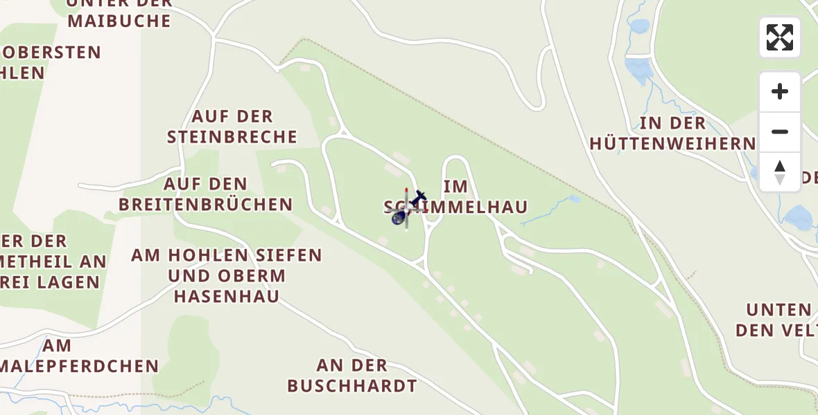 Flugroute Polizeihubschrauber Engelskirchen - Engelskirchen, 20 August 2026, 11:59