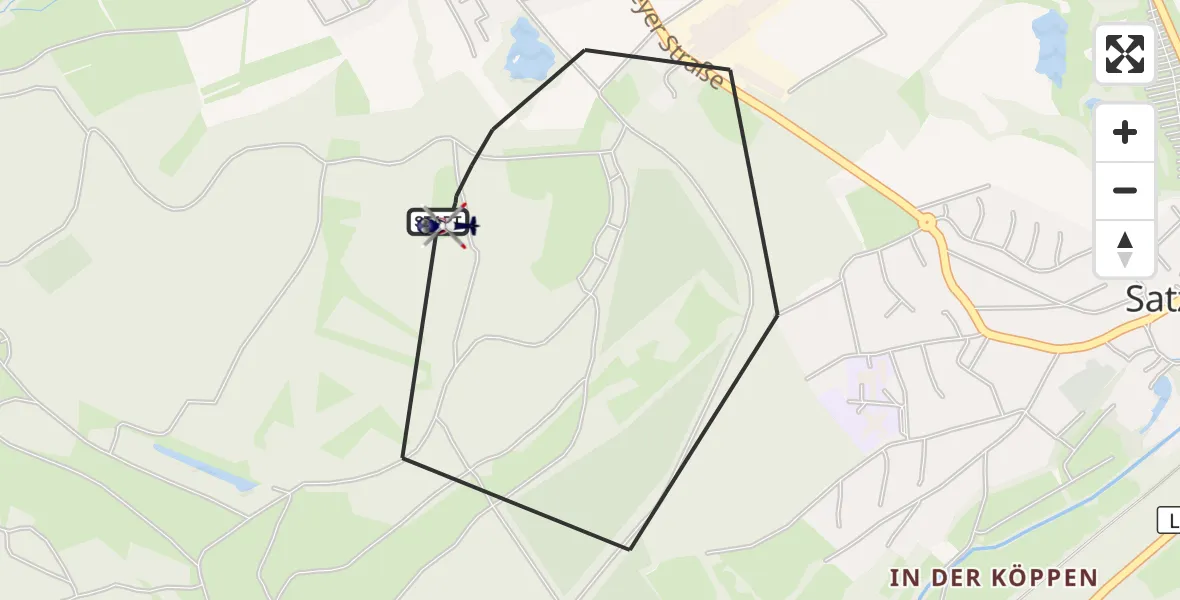 Flugroute Polizeihubschrauber Mechernich - Mechernich, 20 August 2026, 12:23