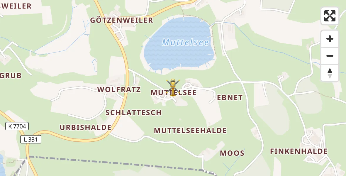 Flugroute Rettungshubschrauber Tettnang - Tettnang, 21 August 2026, 06:01