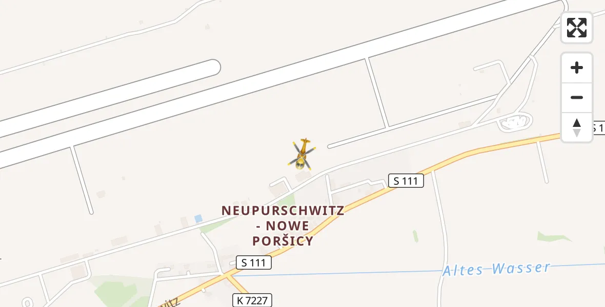 Flugroute Rettungshubschrauber Bautzen Flugplatz - Bautzen Flugplatz, 21 August 2026, 06:28