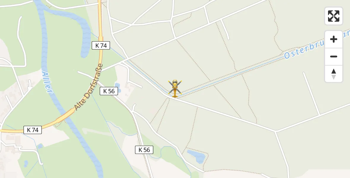 Flugroute Rettungshubschrauber Celle - Celle, 21 August 2026, 09:01