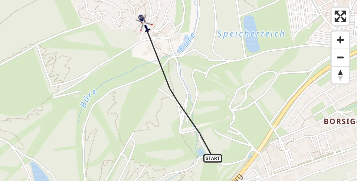 Flugroute Polizeihubschrauber Winterberg - Winterberg, 21 August 2026, 09:12
