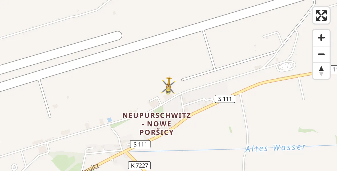 Flugroute Rettungshubschrauber Bautzen Flugplatz - Bautzen Flugplatz, 21 August 2026, 10:15