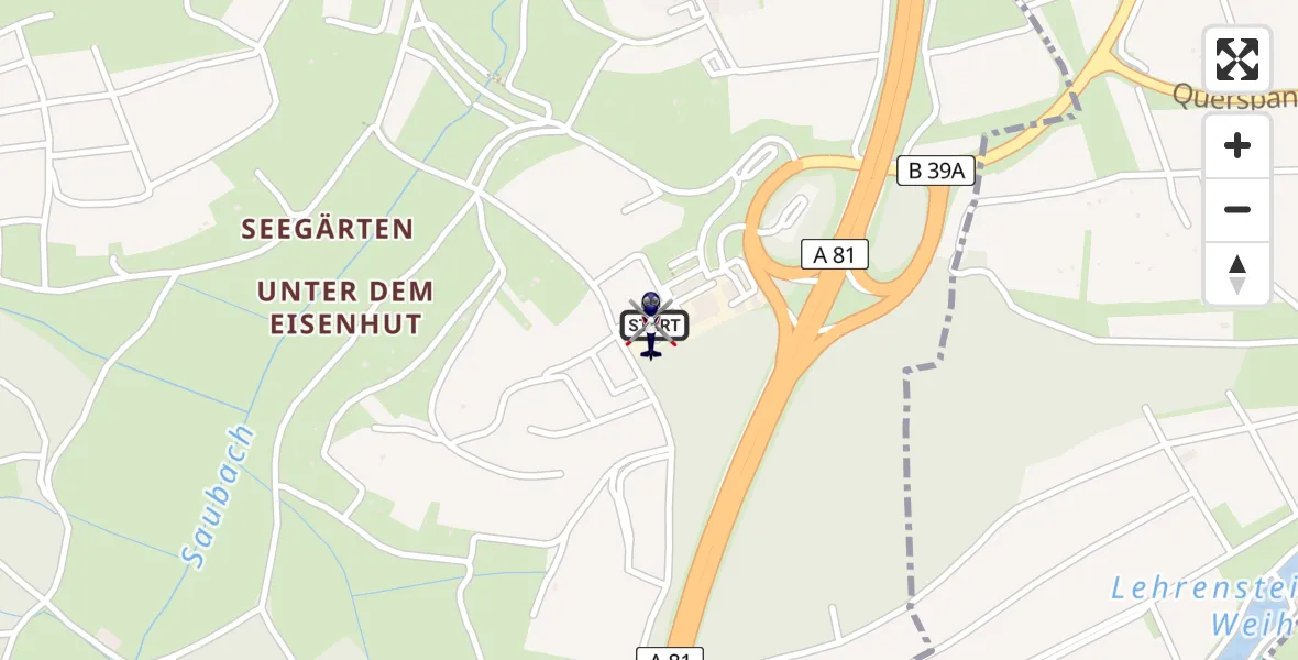 Flugroute Polizeihubschrauber Weinsberg - Weinsberg, 21 August 2026, 12:54