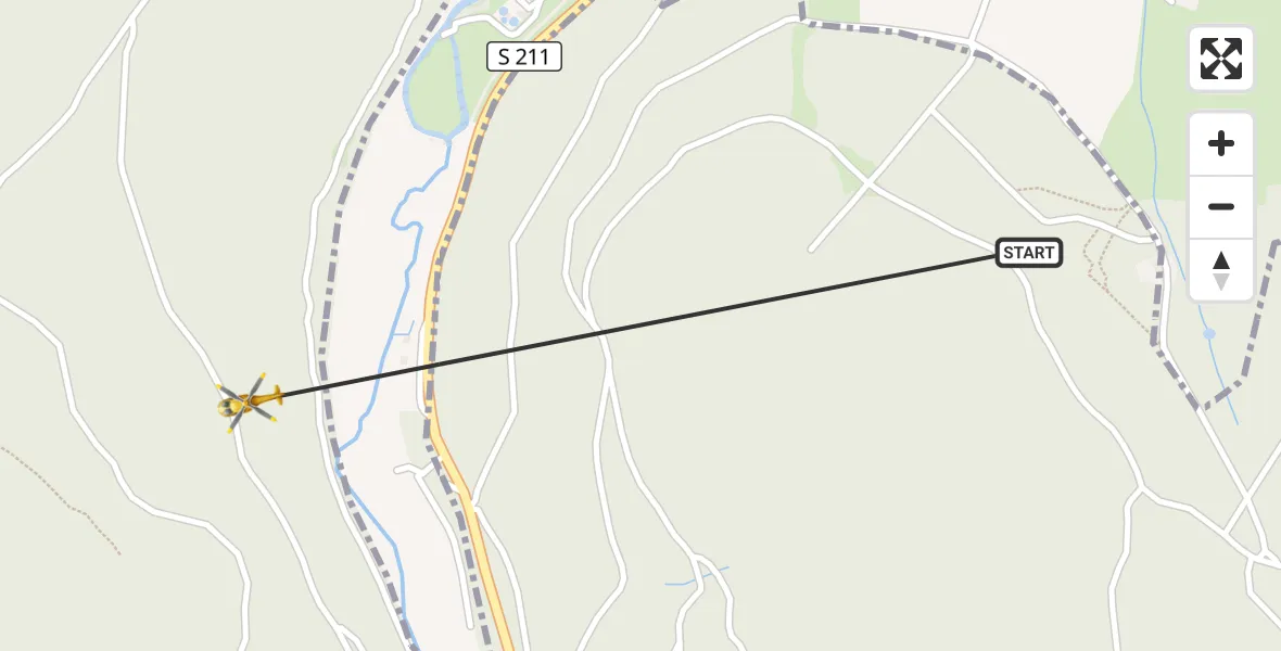 Flugroute Rettungshubschrauber Olbernhau - Olbernhau, 21 August 2026, 15:43