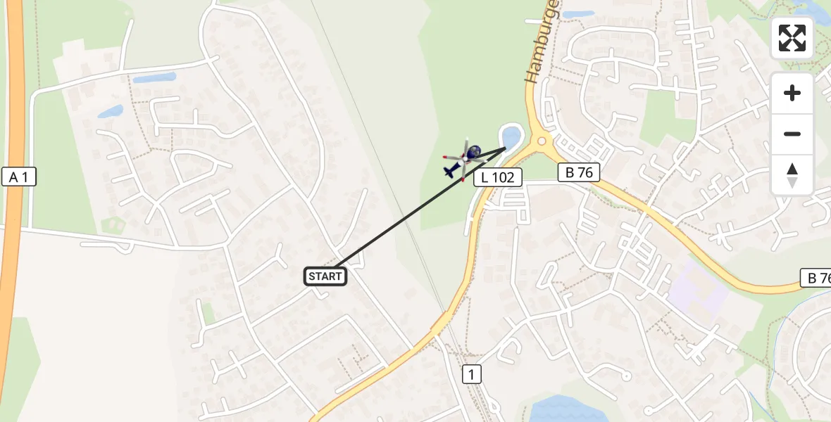 Flugroute Polizeihubschrauber Scharbeutz - Scharbeutz, 21 August 2026, 15:45