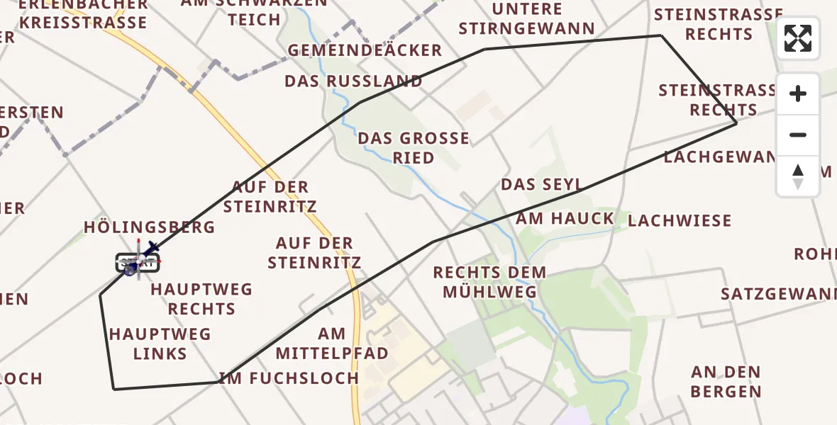 Flugroute Polizeihubschrauber Frankfurt am Main - Frankfurt am Main, 21 August 2026, 21:18