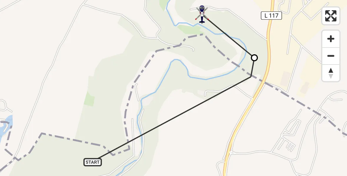 Flugroute Polizeihubschrauber Ochtendung - Plaidt, 22 August 2026, 09:04