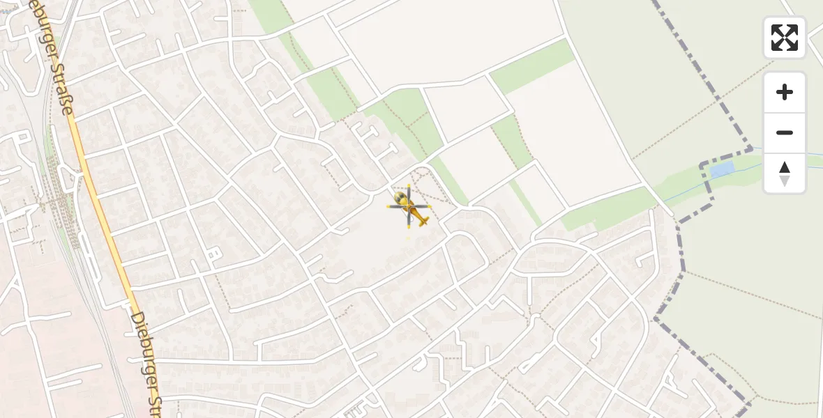 Flugroute Rettungshubschrauber Rödermark - Rödermark, 23 August 2026, 12:04