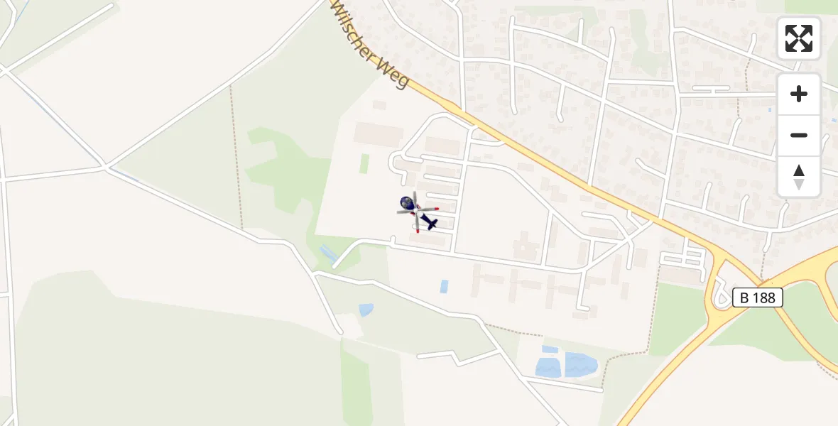 Flugroute Polizeihubschrauber Gifhorn Bundespolizei Hubschrauberlandeplatz - Gifhorn Bundespolizei Hubschrauberlandeplatz, 23 August 2026, 12:46
