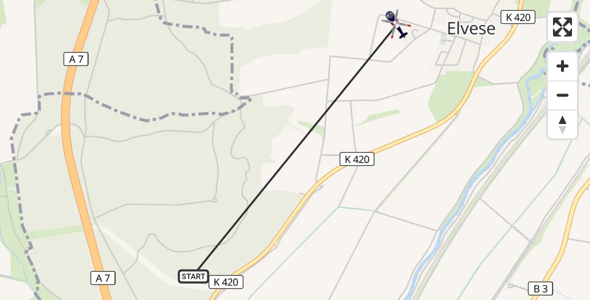 Flugroute Polizeihubschrauber Nörten-Hardenberg - Nörten-Hardenberg, 23 August 2026, 13:39
