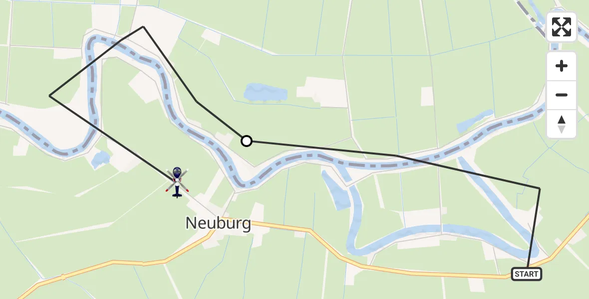 Flugroute Polizeihubschrauber Detern - Detern, 23 August 2026, 13:49