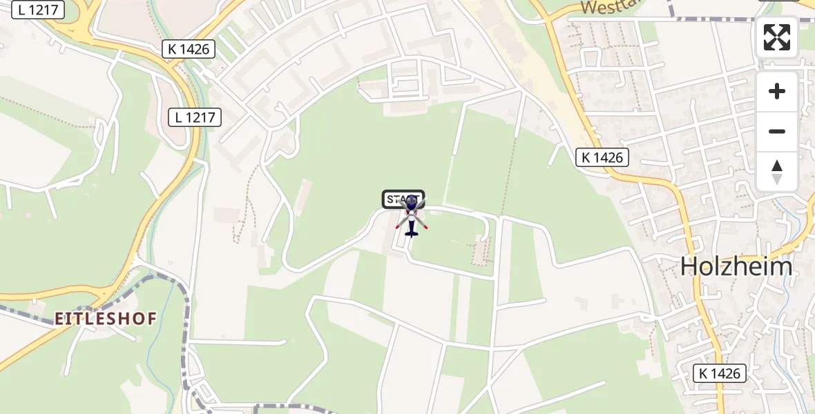 Flugroute Polizeihubschrauber Göppingen - Göppingen, 24 August 2026, 05:20