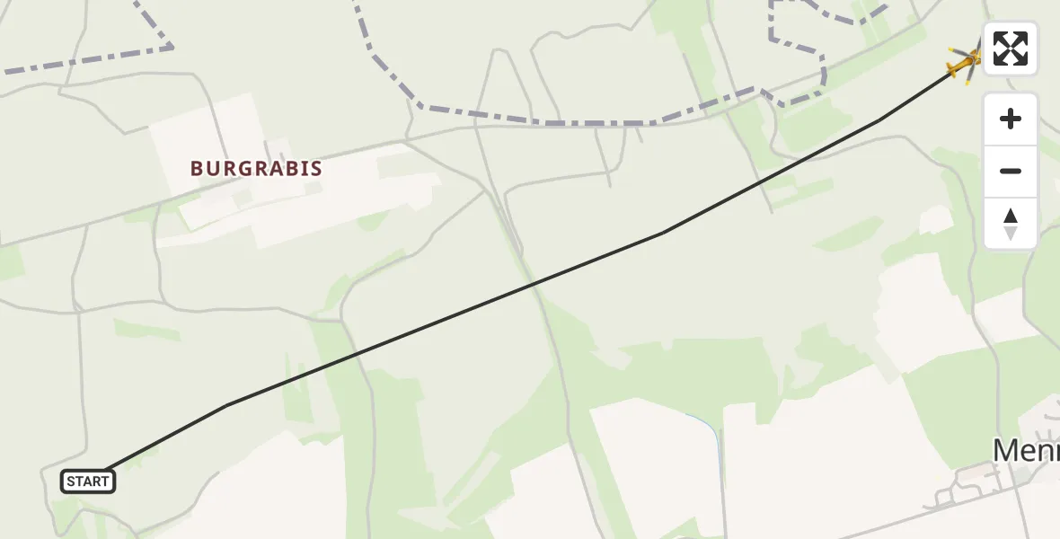 Flugroute Rettungshubschrauber Schlöben - Schlöben, 24 August 2026, 07:03