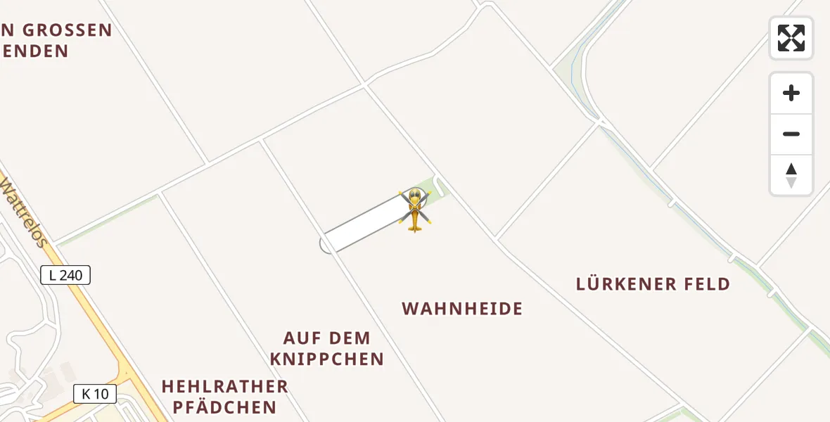 Flugroute Rettungshubschrauber Eschweiler - Eschweiler, 24 August 2026, 09:17