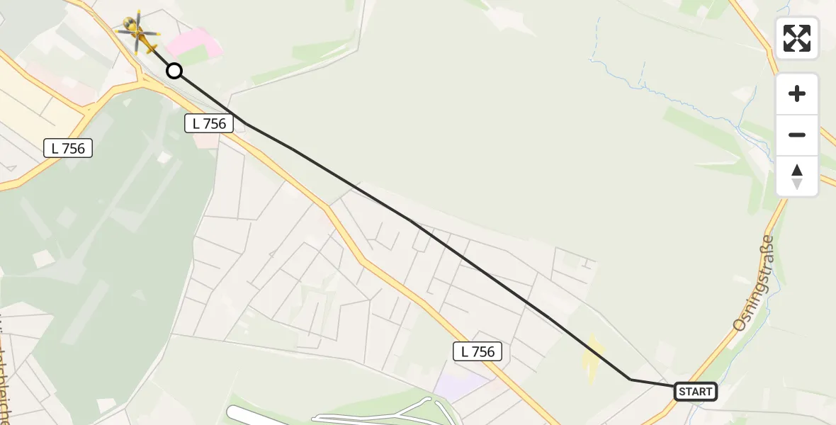 Flugroute Rettungshubschrauber Bielefeld - Luftrettungszentrum Bielefeld, 24 August 2026, 12:00
