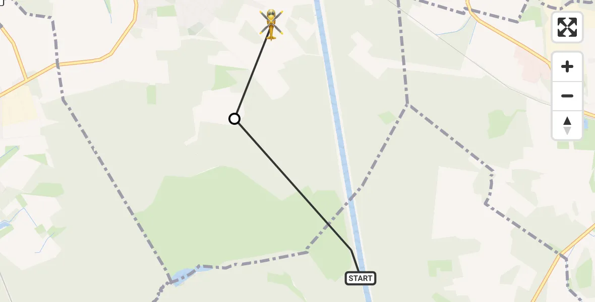 Flugroute Rettungshubschrauber Bienenbüttel - Wendisch Evern, 24 August 2026, 17:02