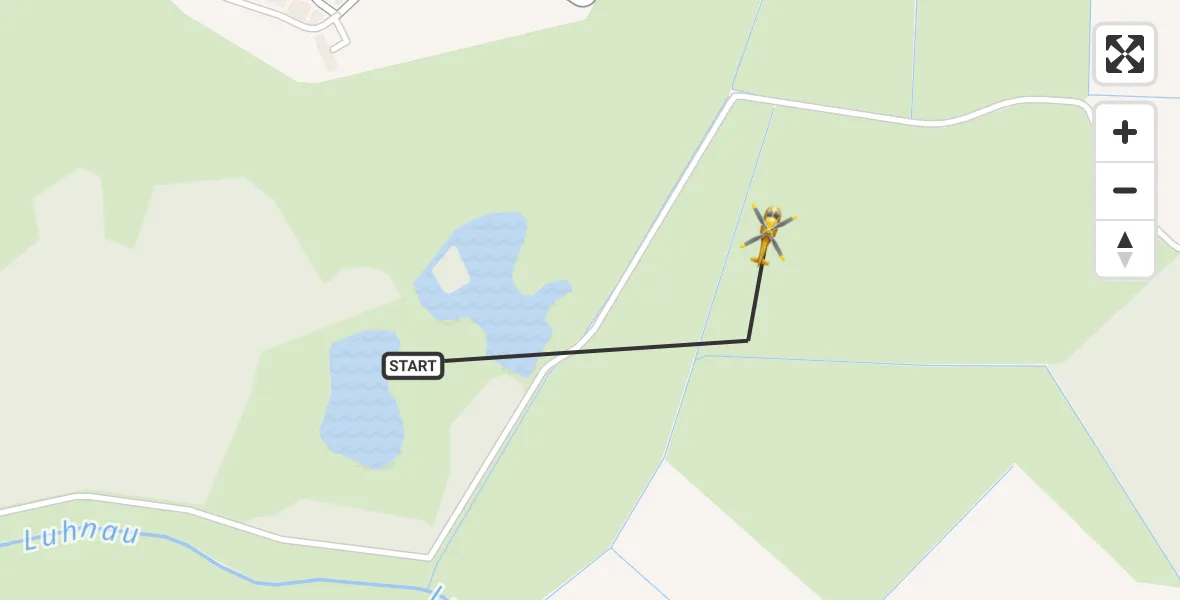 Flugroute Ambulanzhubschrauber Hörsten - Hörsten, 24 August 2026, 19:04
