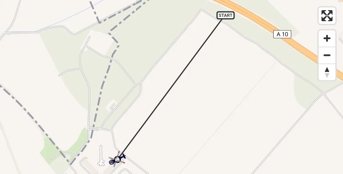 Flugroute Polizeihubschrauber Ahrensfelde - Ahrensfelde Hubschrauberlandeplatz, 25 August 2026, 04:13