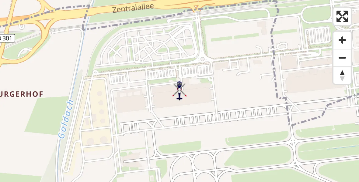 Flugroute Polizeihubschrauber München Flughafen - München Flughafen, 25 August 2026, 04:46