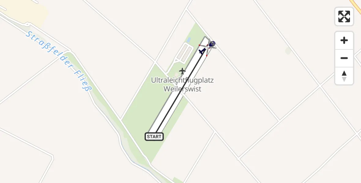 Flugroute Polizeihubschrauber Weilerswist UL - Weilerswist UL, 25 August 2026, 05:54