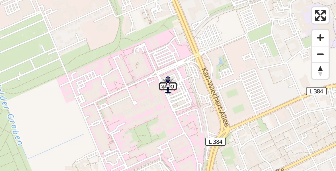 Flugroute Polizeihubschrauber Hannover Luftrettung Hubschrauberlandeplatz (Christoph 4) - Hannover Luftrettung Hubschrauberlandeplatz (Christoph 4), 25 August 2026, 08:05