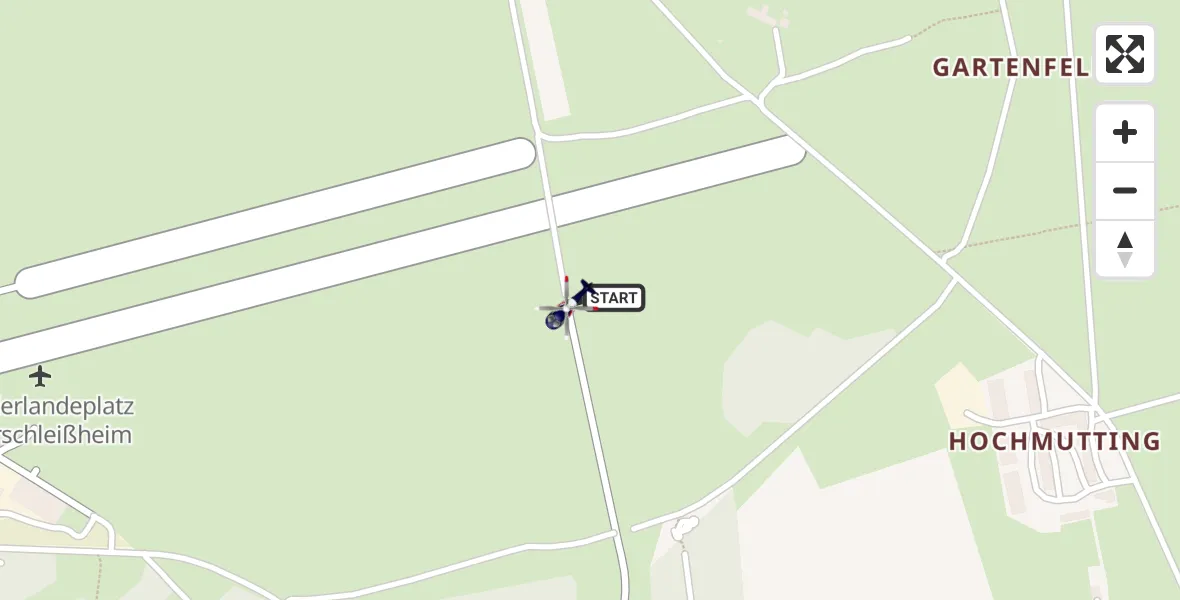 Flugroute Polizeihubschrauber Oberschleissheim Hubschrauberlandeplatz - Oberschleissheim Hubschrauberlandeplatz, 25 August 2026, 09:03