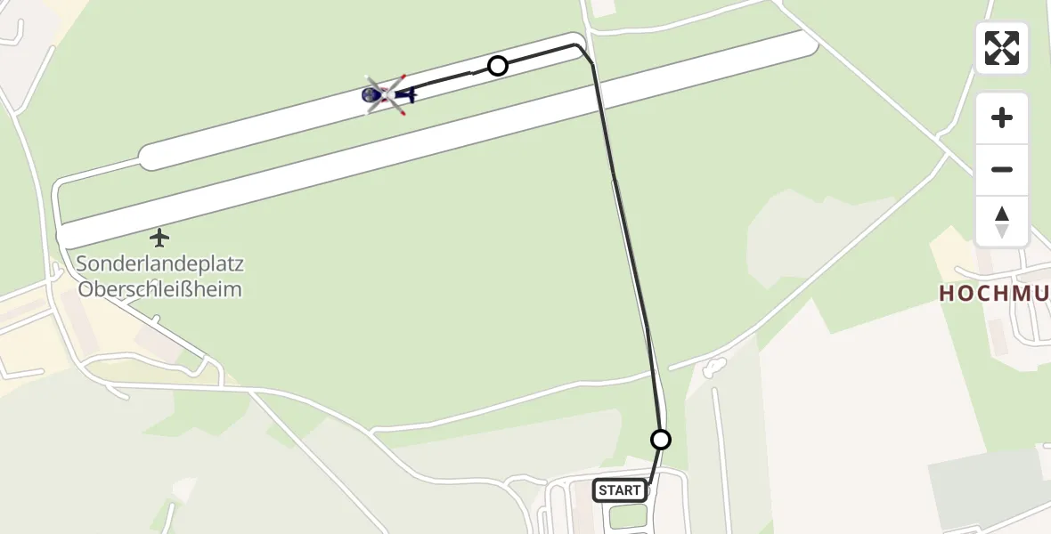 Flugroute Polizeihubschrauber Oberschleißheim - Schleissheim Flugplatz, 25 August 2026, 09:36