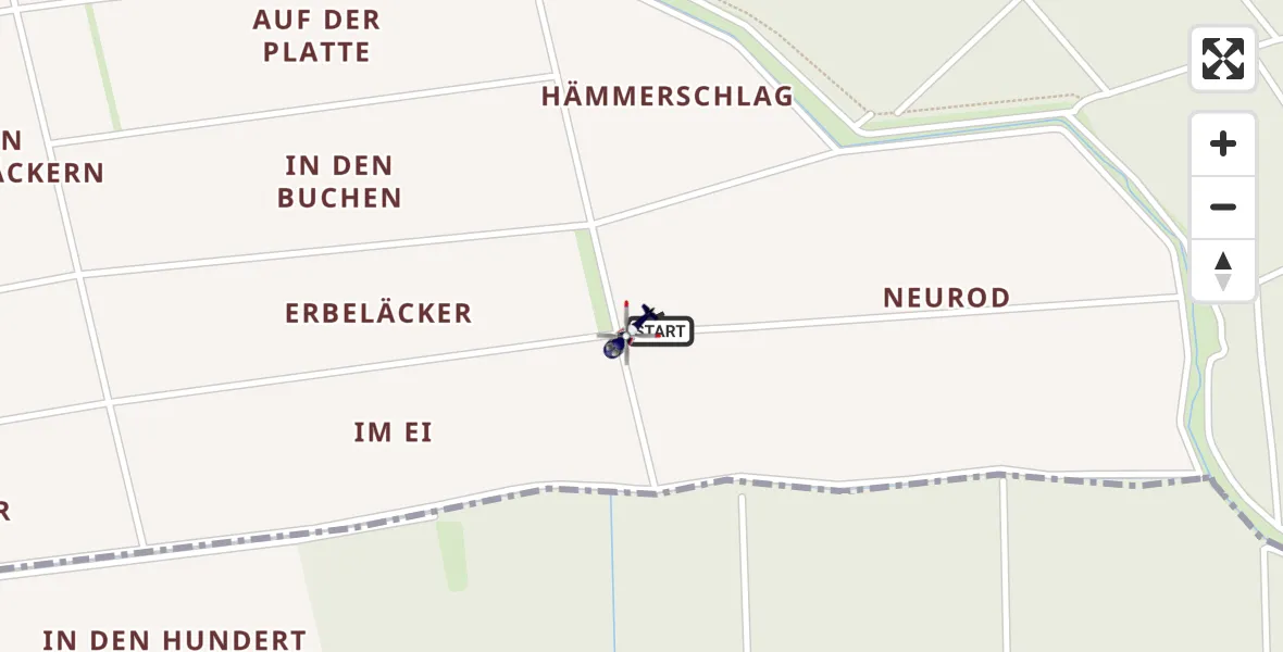 Flugroute Polizeihubschrauber Gernsheim - Gernsheim, 25 August 2026, 10:52