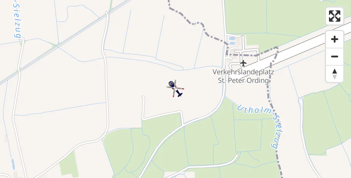 Flugroute Polizeihubschrauber Sankt Peter-Ording - Sankt Peter-Ording, 25 August 2026, 12:17