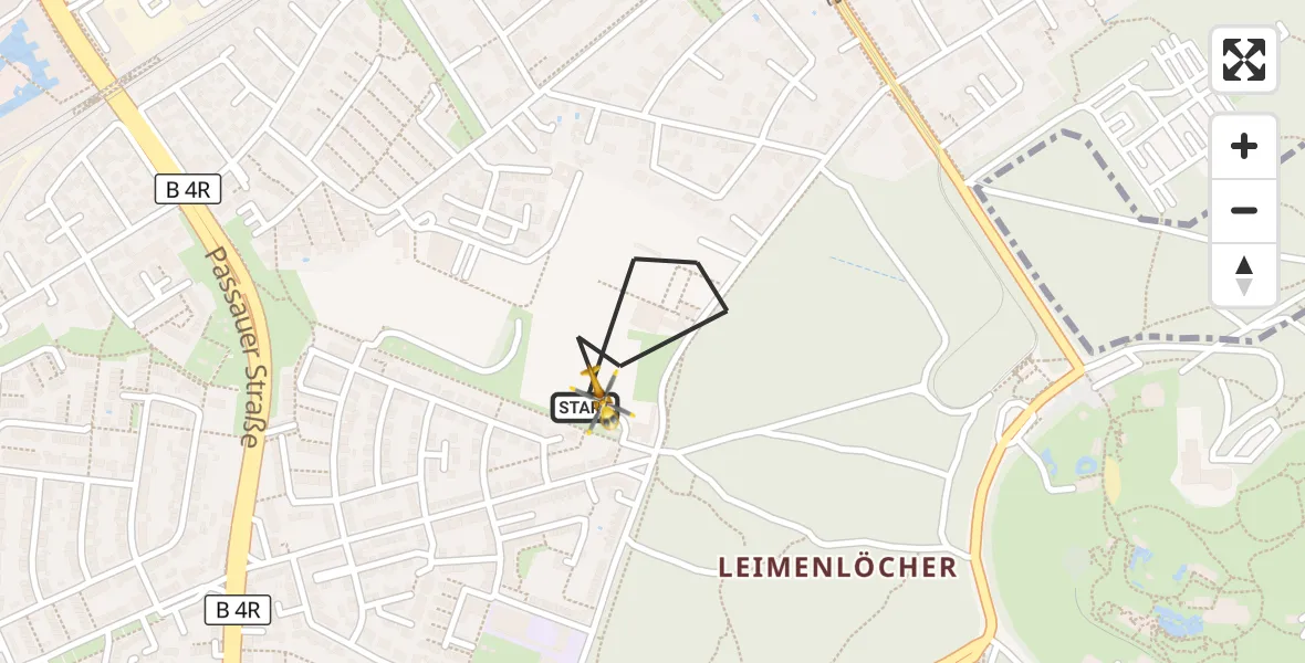 Flugroute Ambulanzhubschrauber Nürnberg - Nürnberg, 25 August 2026, 17:41