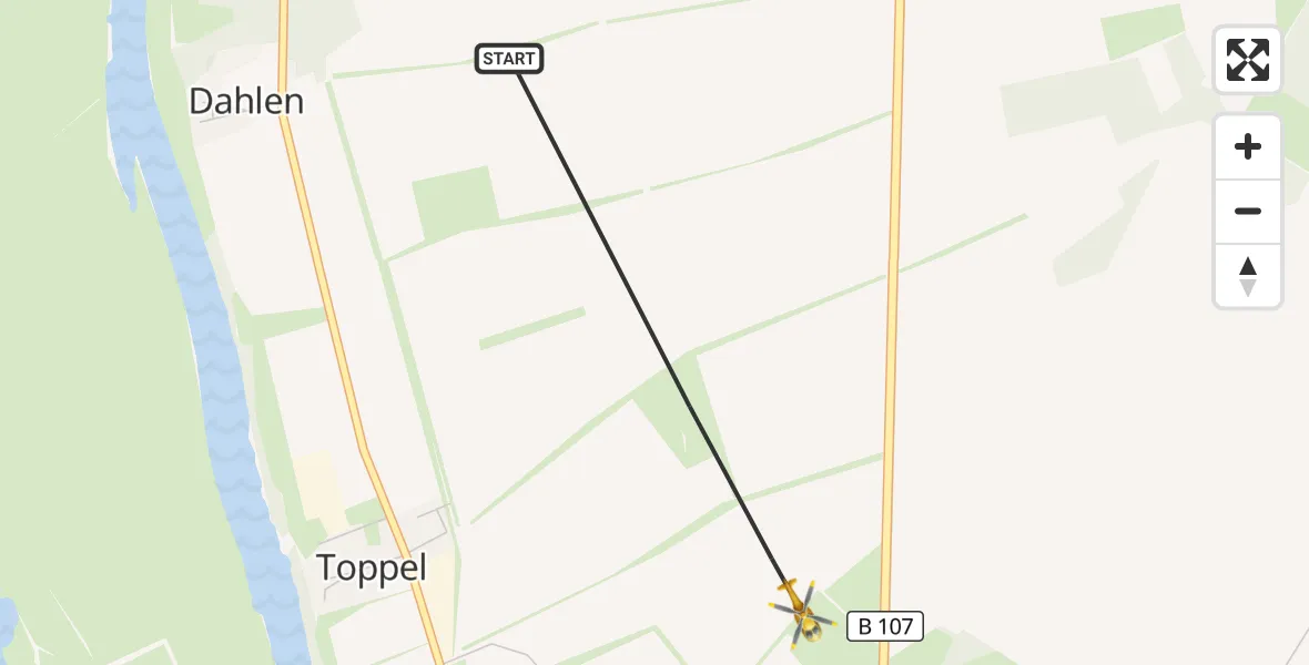 Flugroute Rettungshubschrauber Havelberg - Havelberg, 26 August 2026, 05:47