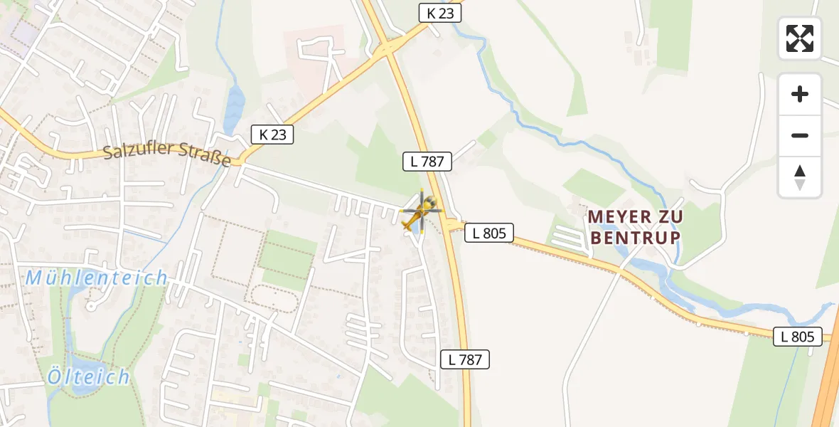 Flugroute Rettungshubschrauber Bielefeld - Bielefeld, 26 August 2026, 10:44