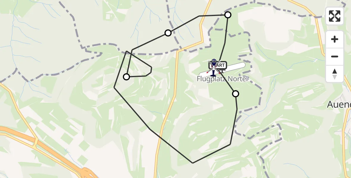 Flugroute Polizeihubschrauber Gruibingen-Nortel Flugplatz - Gruibingen-Nortel Flugplatz, 26 August 2026, 11:17