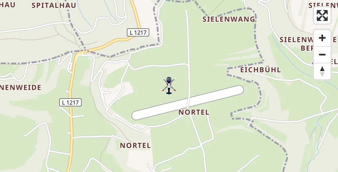 Flugroute Polizeihubschrauber Gruibingen-Nortel Flugplatz - Gruibingen-Nortel Flugplatz, 26 August 2026, 11:40