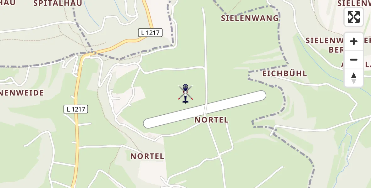 Flugroute Polizeihubschrauber Gruibingen-Nortel Flugplatz - Gruibingen-Nortel Flugplatz, 26 August 2026, 12:15