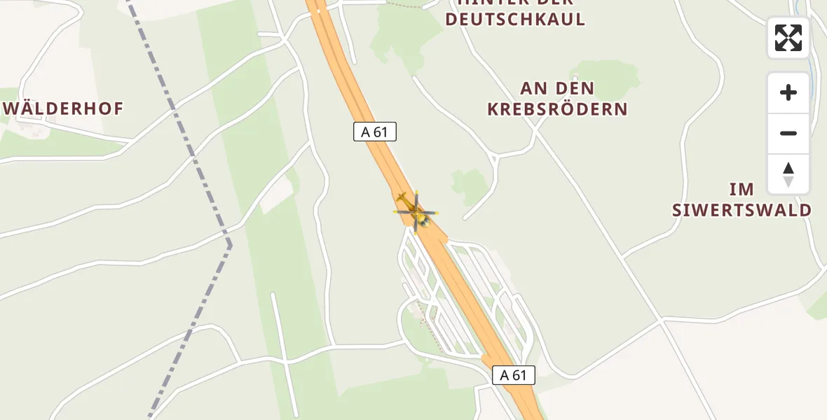 Flugroute Rettungshubschrauber Dieblich - Dieblich, 26 August 2026, 17:15