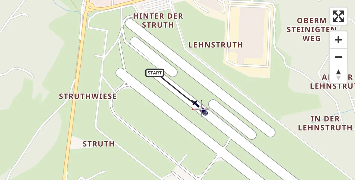 Flugroute Polizeihubschrauber Siegerland Flughafen - Siegerland Flughafen, 27 August 2026, 08:59