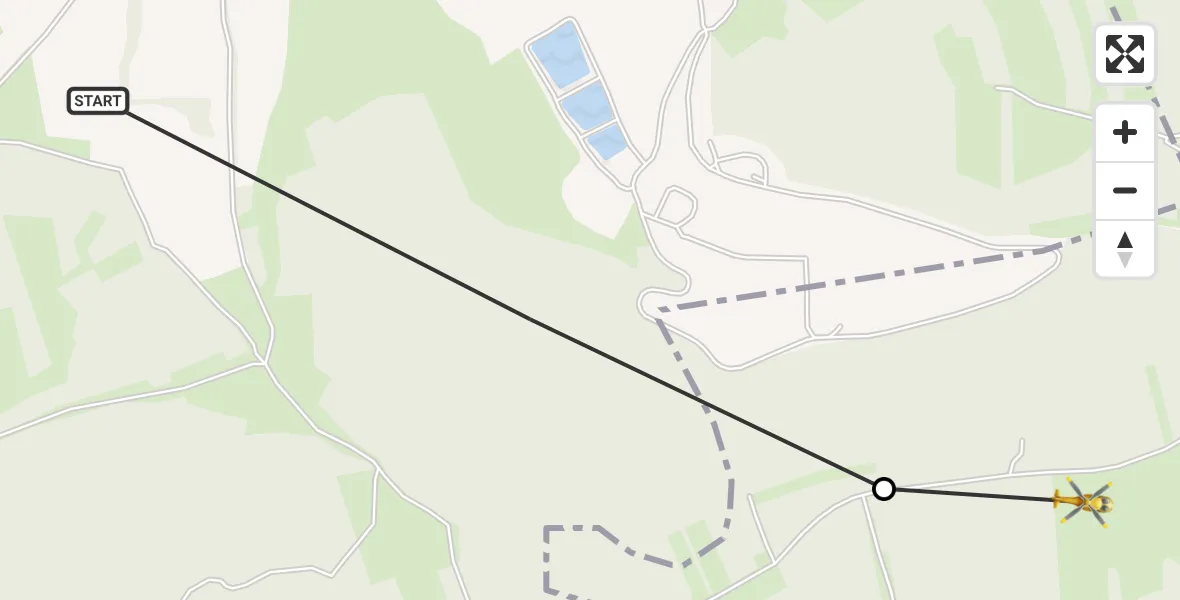 Flugroute Rettungshubschrauber Großlöbichau - Schlöben, 27 August 2026, 10:40