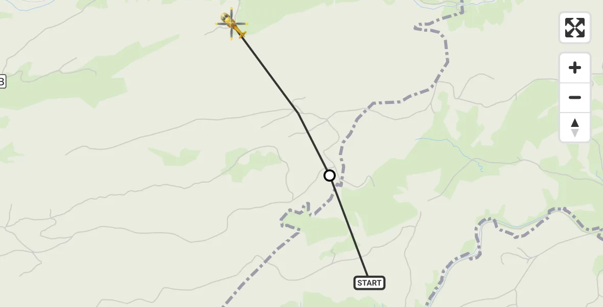Flugroute Rettungshubschrauber Krün - Garmisch-Partenkirchen, 27 August 2026, 11:20