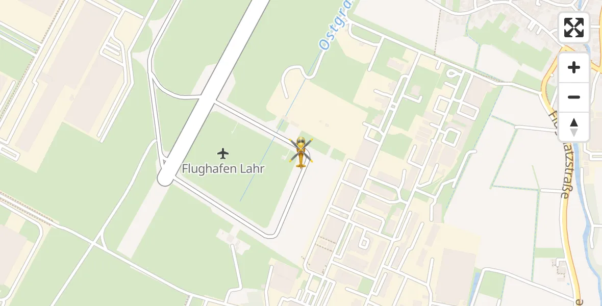 Flugroute Rettungshubschrauber Lahr Flughafen - Lahr Flughafen, 27 August 2026, 14:54