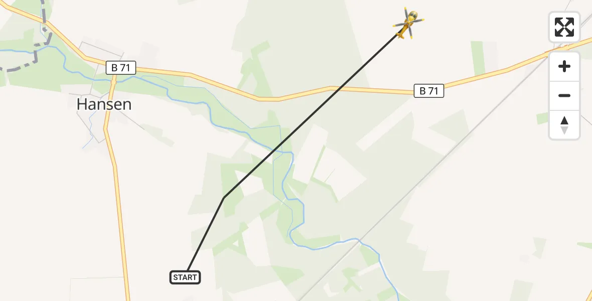 Flugroute Rettungshubschrauber Uelzen - Uelzen, 27 August 2026, 17:10