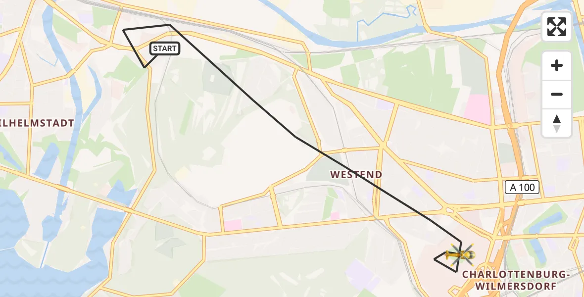 Flugroute Rettungshubschrauber Berlin - Berlin, 28 August 2026, 08:12