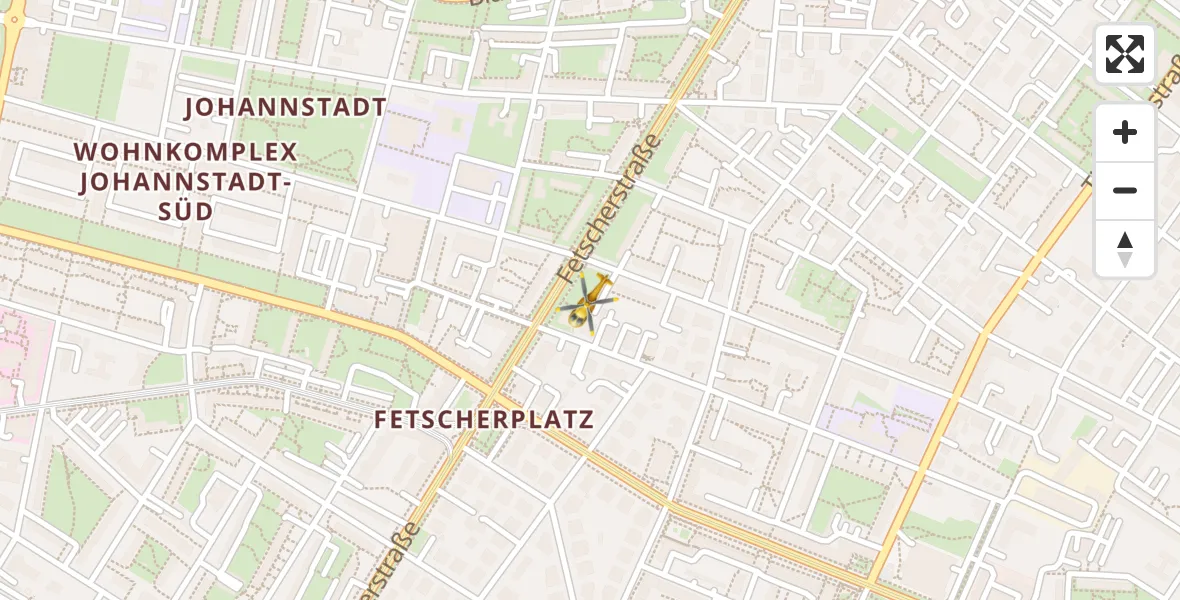 Flugroute Rettungshubschrauber Dresden - Dresden, 28 August 2026, 09:46
