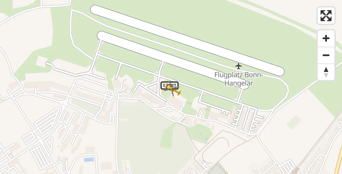 Flugroute Rettungshubschrauber Bonn-Hangelar Flugplatz - Bonn-Hangelar Flugplatz, 28 August 2026, 11:22