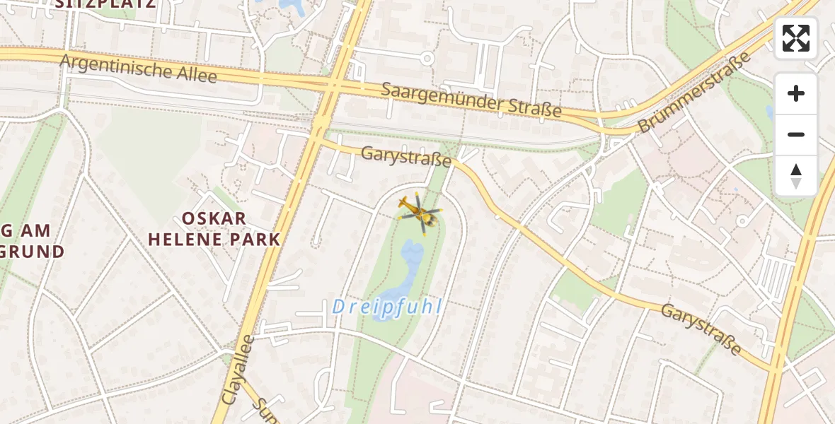 Flugroute Rettungshubschrauber Berlin - Berlin, 28 August 2026, 11:23
